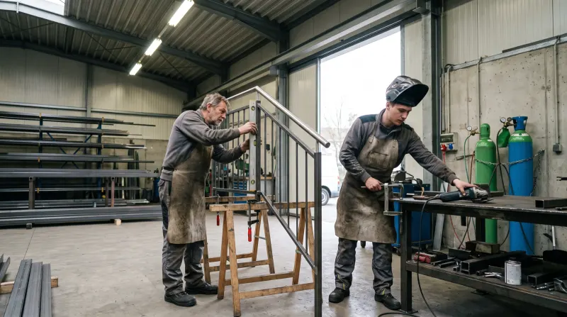 Illustratives Bild: Werkstatt eines Metallbaubetriebs.